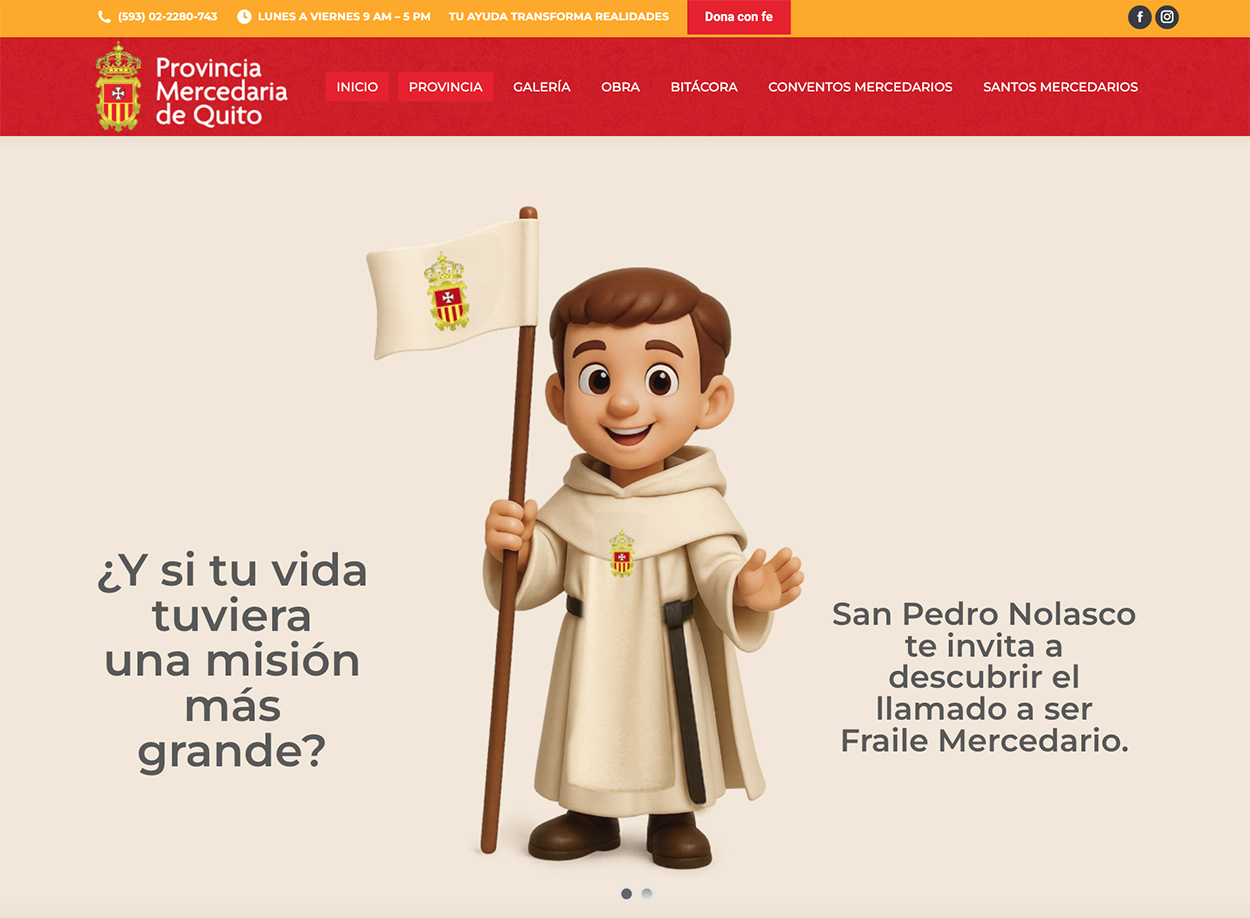Diseno Web  - Diseno Web para la Provincia Mercedaria, desarrollado por Icono Studio Grafico